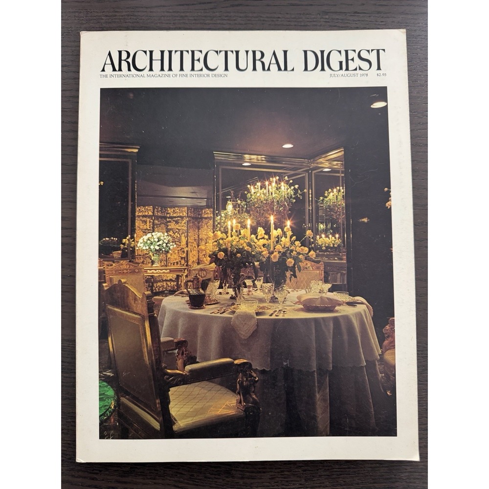 Architectural Digest July August 1978 Magazine Vintage Interior Design Antiques